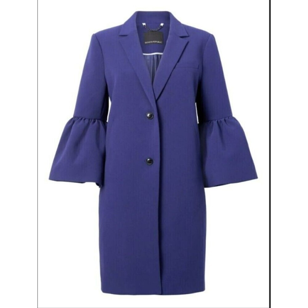 Banana Republic Blue Bell Sleeve Coat Small